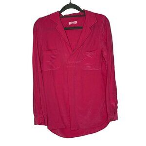 Lilly Pulitzer Boston Top Blouse Orchard Pink 100% Silk Size X-Small‎